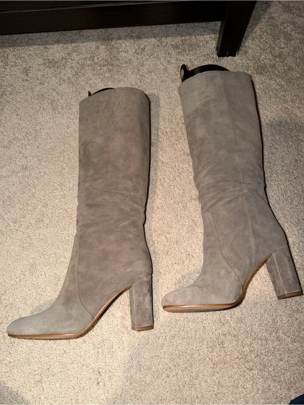 Vince Camuto Sessily Over-the-Knee Suede Leather Block Heel Boots